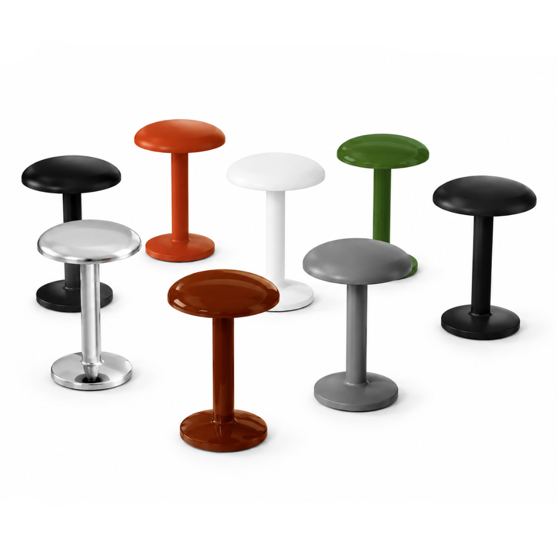 Portable Compact LED Table Lamp | Modern Cordless Illumination – Matte Terracotta Finish