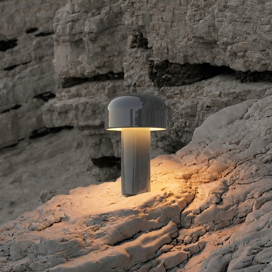 Portable Compact LED Table Lamp | Modern Cordless Illumination – Grey Finish