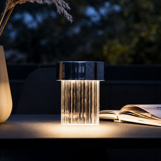 Portable Architectural LED Table Lamp | Modern Cordless Illumination – Polished Stainless Steel