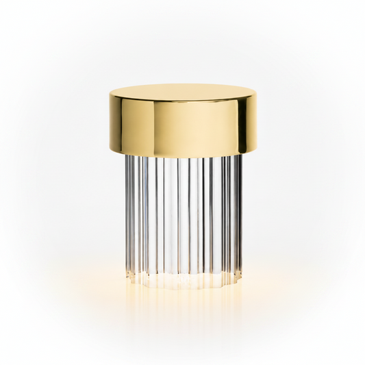 Portable Architectural LED Table Lamp | Modern Cordless Illumination – Satin Gold