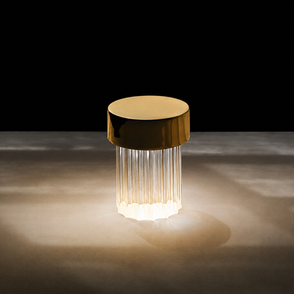 Portable Architectural LED Table Lamp | Modern Cordless Illumination – Satin Gold