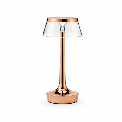 Portable Minimalist LED Table Lamp | Modern Cordless Illumination – Copper Finish