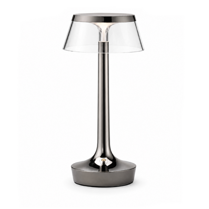 Portable Minimalist LED Table Lamp | Modern Cordless Illumination – Black Chrome Finish