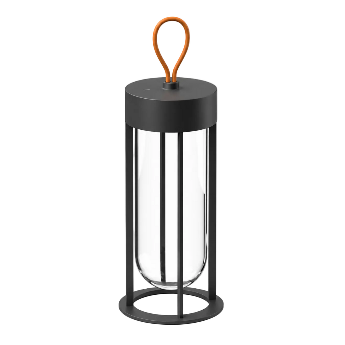 Portable Architectural LED Lantern | Modern Cordless Garden Light – Matte Anthracite