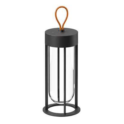 Portable Architectural LED Lantern | Modern Cordless Garden Light – Matte Anthracite