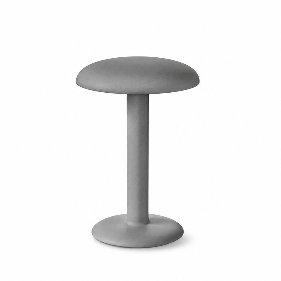 Portable Compact LED Table Lamp | Modern Cordless Illumination – Raw Aluminum Finish