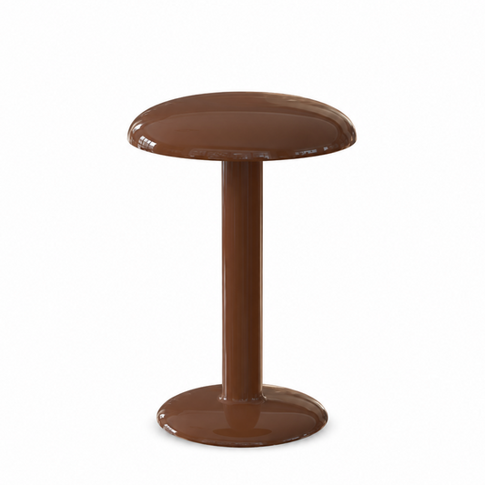 Portable Compact LED Table Lamp | Modern Cordless Illumination – Lacquered Brown Finish