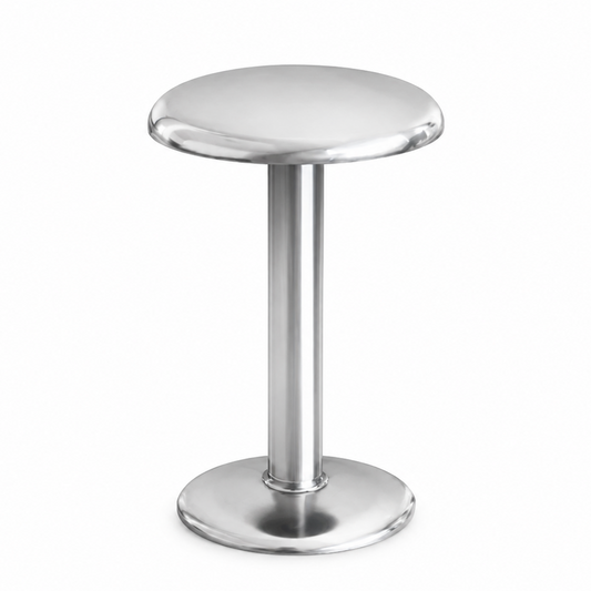 Portable Compact LED Table Lamp | Modern Cordless Illumination – Polished Silver Finish