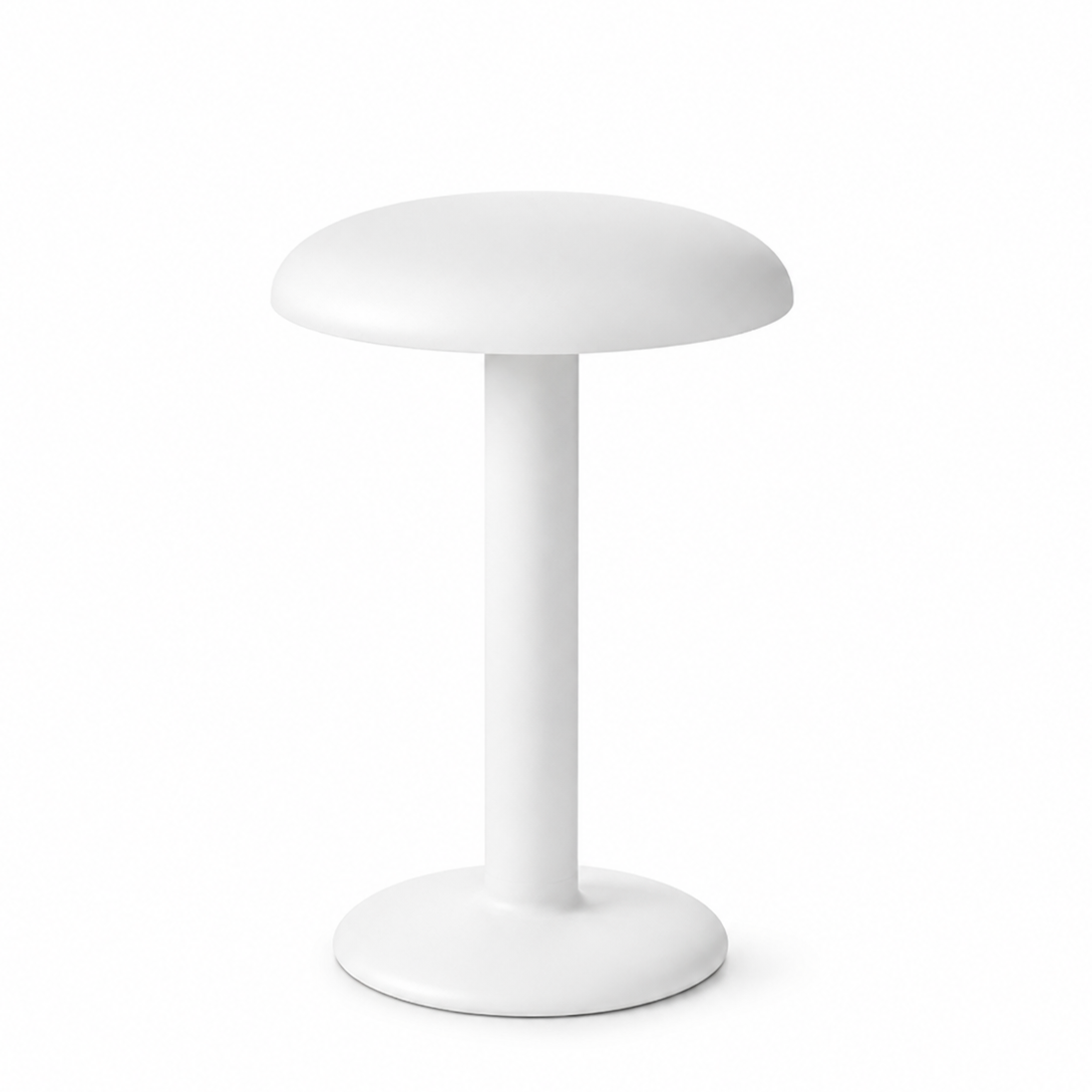 Portable Compact LED Table Lamp | Modern Cordless Illumination – Matte White Finish