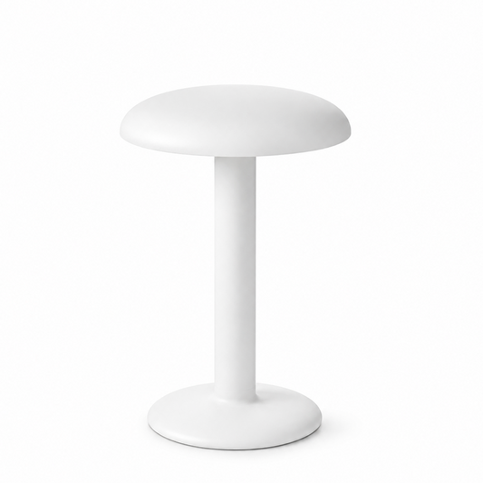 Portable Compact LED Table Lamp | Modern Cordless Illumination – Matte White Finish
