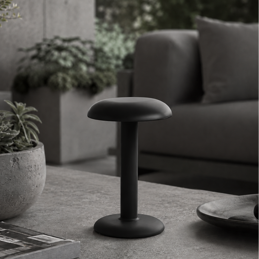 Portable Compact LED Table Lamp | Modern Cordless Illumination – Matte Black Finish