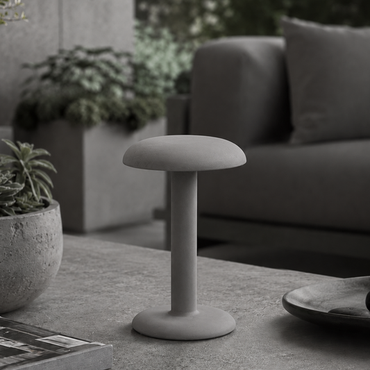 Portable Compact LED Table Lamp | Modern Cordless Illumination – Raw Aluminum Finish