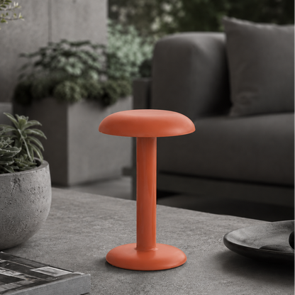 Portable Compact LED Table Lamp | Modern Cordless Illumination – Matte Terracotta Finish