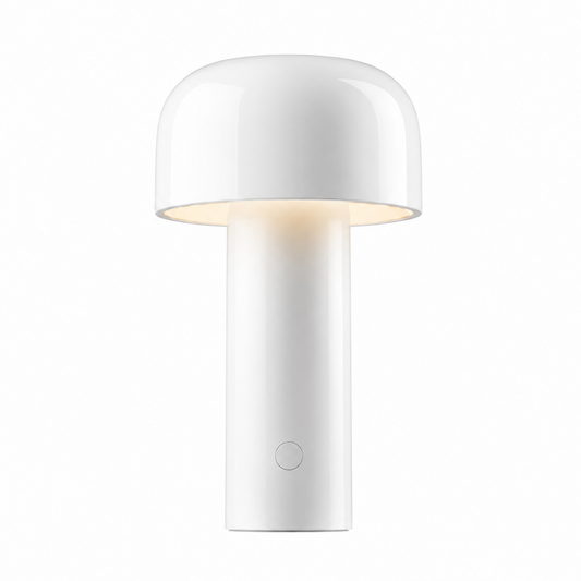 Portable Compact LED Table Lamp | Modern Cordless Illumination – Matte White Finish
