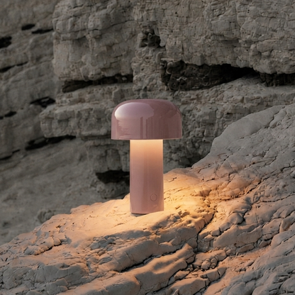 Portable Compact LED Table Lamp | Modern Cordless Illumination – Dusty Pink Finish