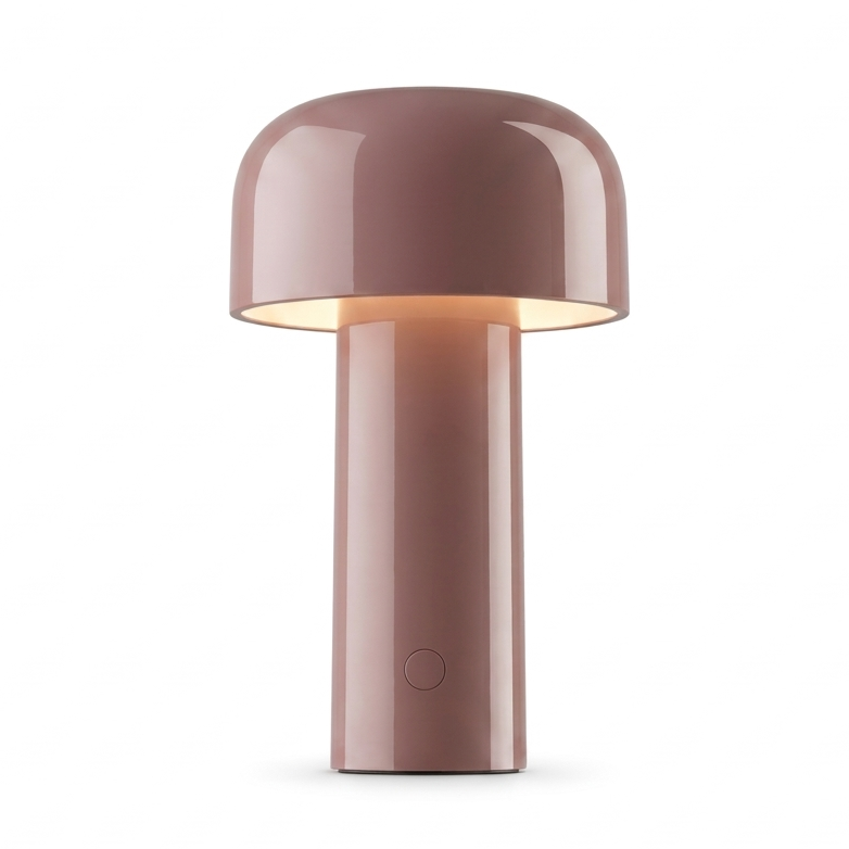 Portable Compact LED Table Lamp | Modern Cordless Illumination – Dusty Pink Finish